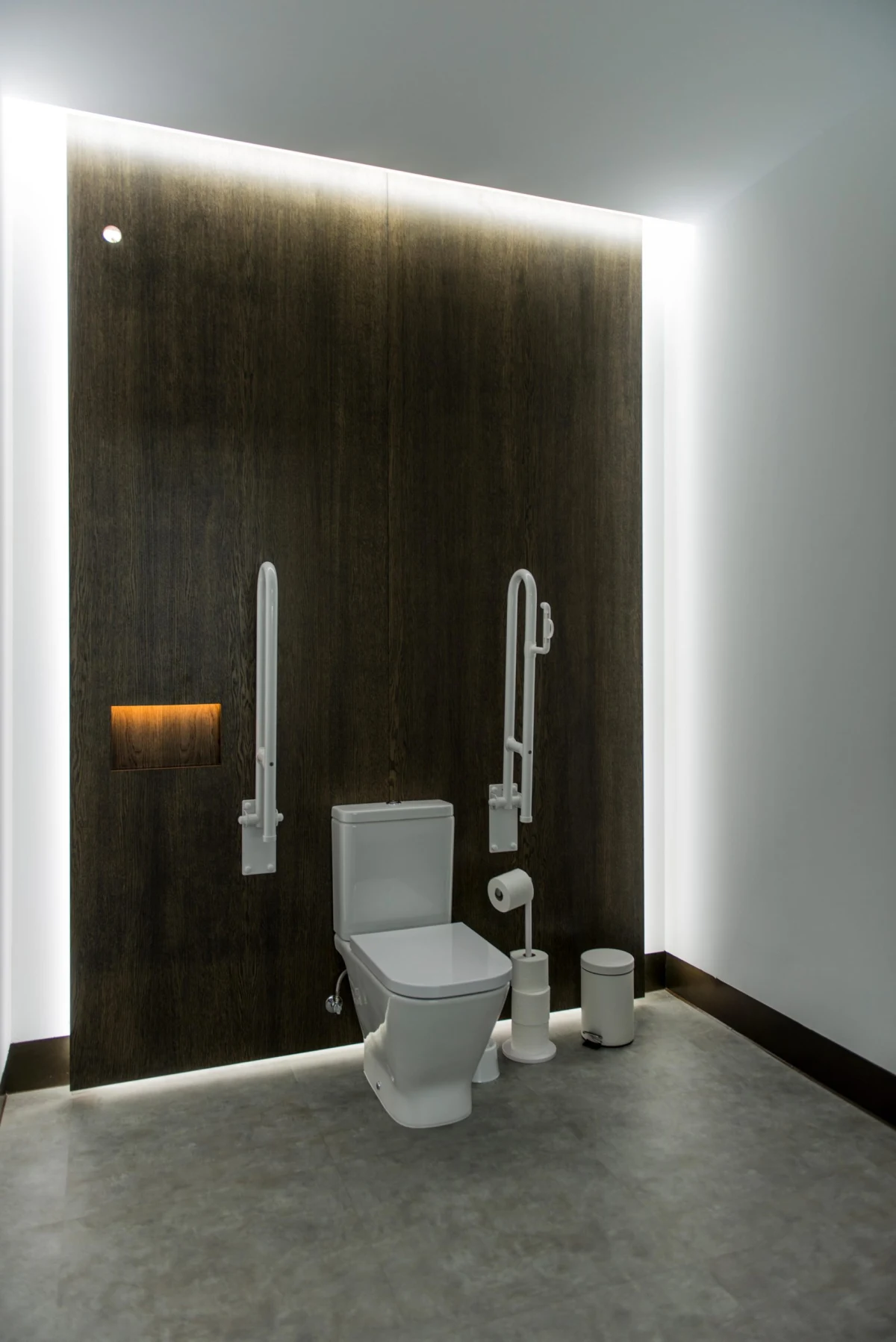 Baño minusvalidos Actívate accessible bathroom with support rails