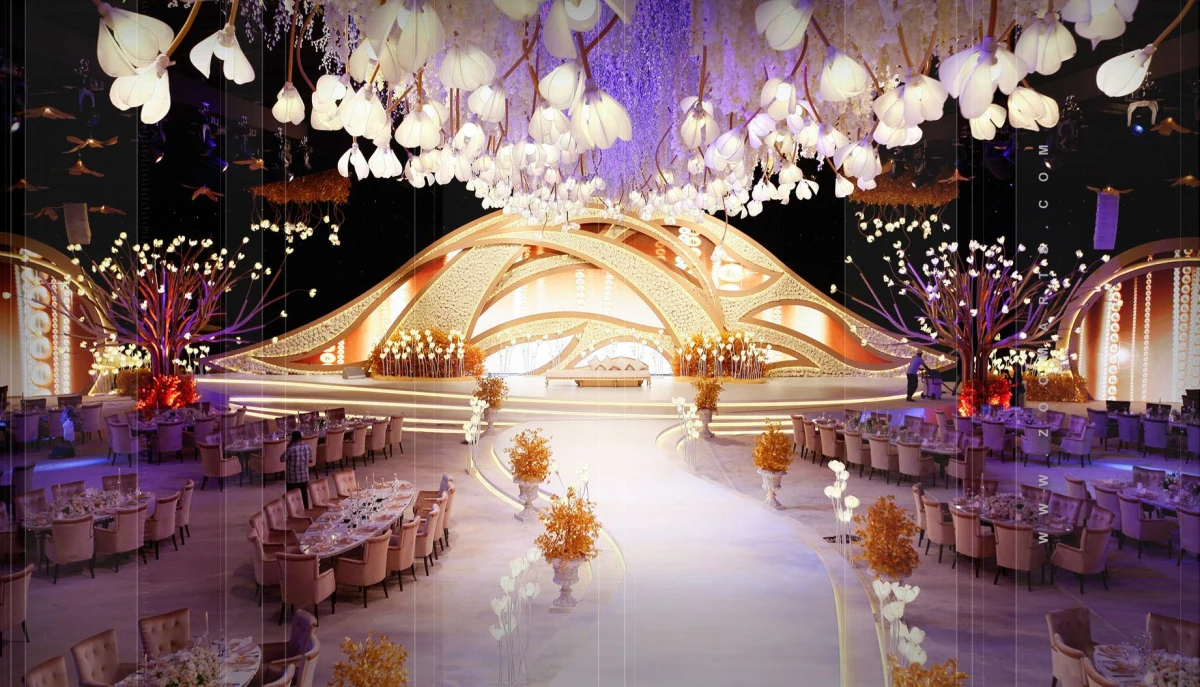 Ballroom-weeding-00-sheraton-doha-hotel-interior-design-wdca Sheraton Doha ballroom decorated for a wedding