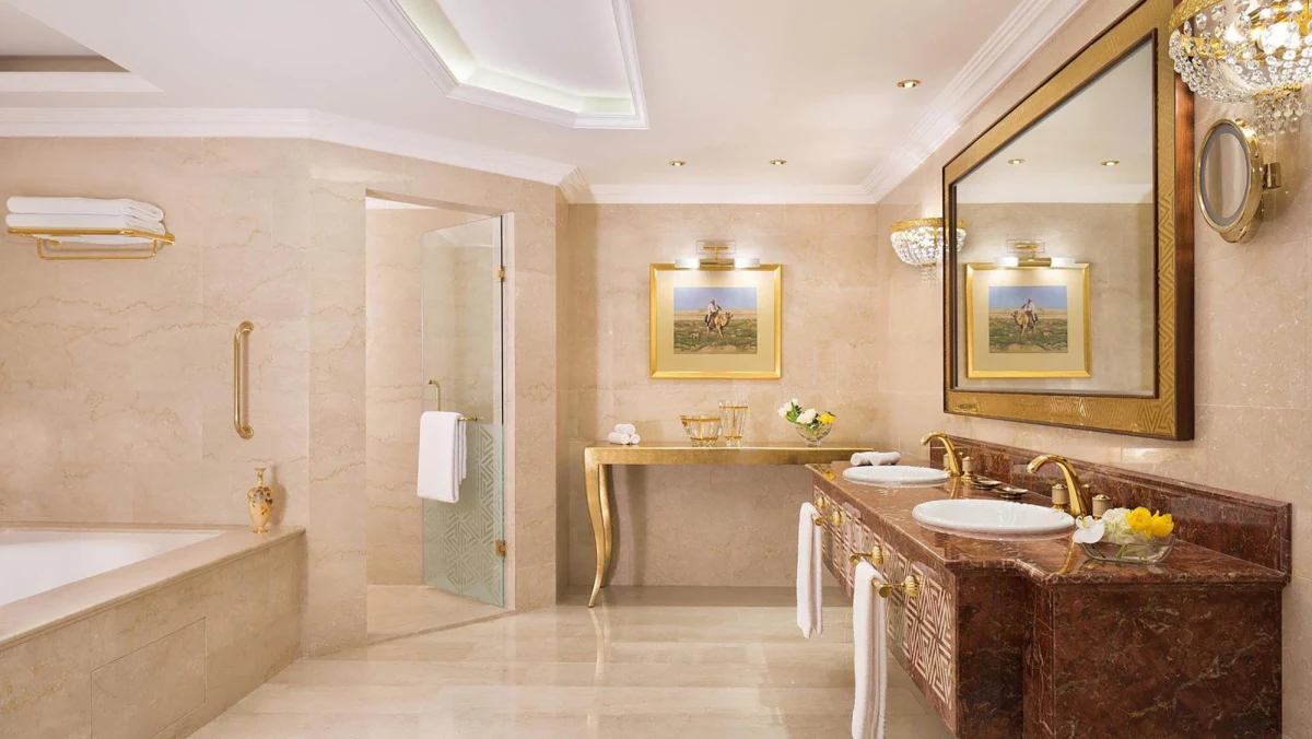Bathroom 00-sheraton-doha-hotel-interior-design-wdca Sheraton Doha bathroom with marble finishes