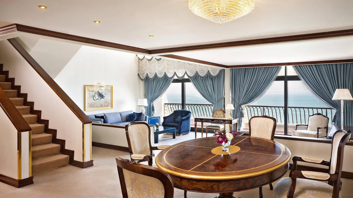 Room 04-sheraton-doha-hotel-interior-design-wdca Sheraton Doha suite living room with sea views