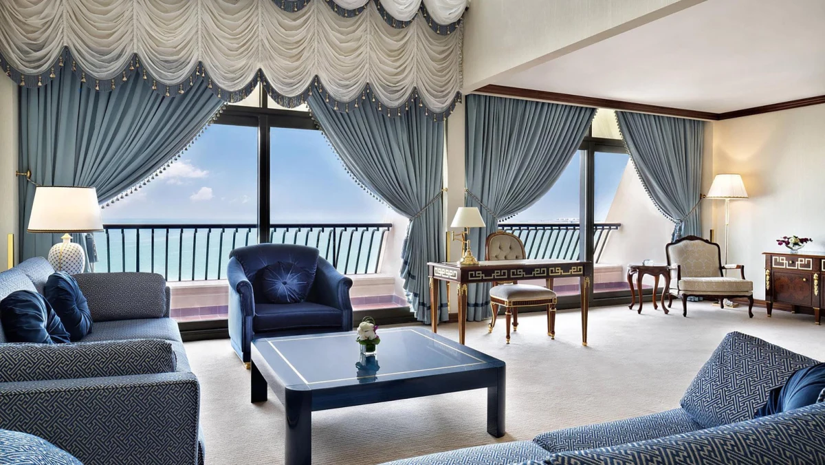 Room 06-sheraton-doha-hotel-interior-design-wdca Sheraton Doha suite living room with sea views