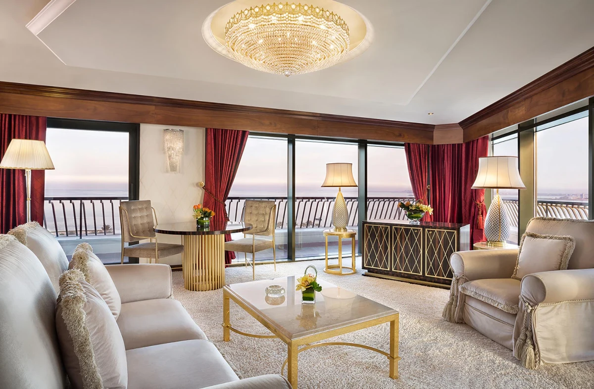 Sheraton-Grand-Doha-4 Sheraton Doha suite living room with sea views