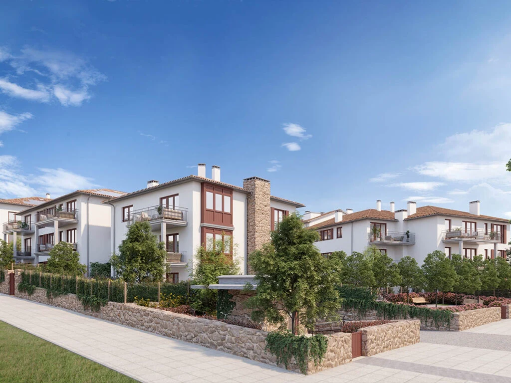 Residential development with gardens